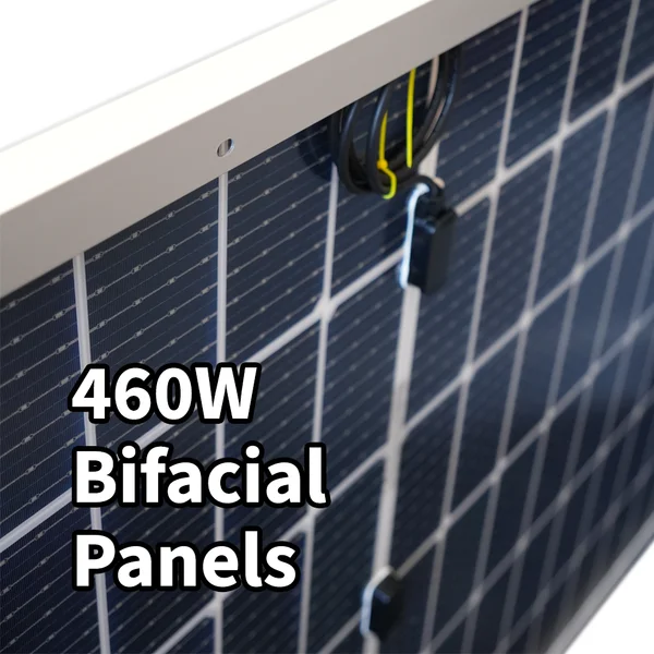 2x 460W Bifacial Solar Panels