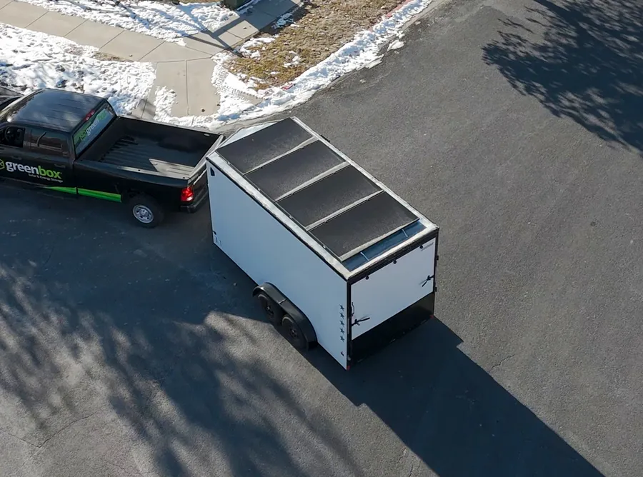 Solar trailer with portable solar equipment
